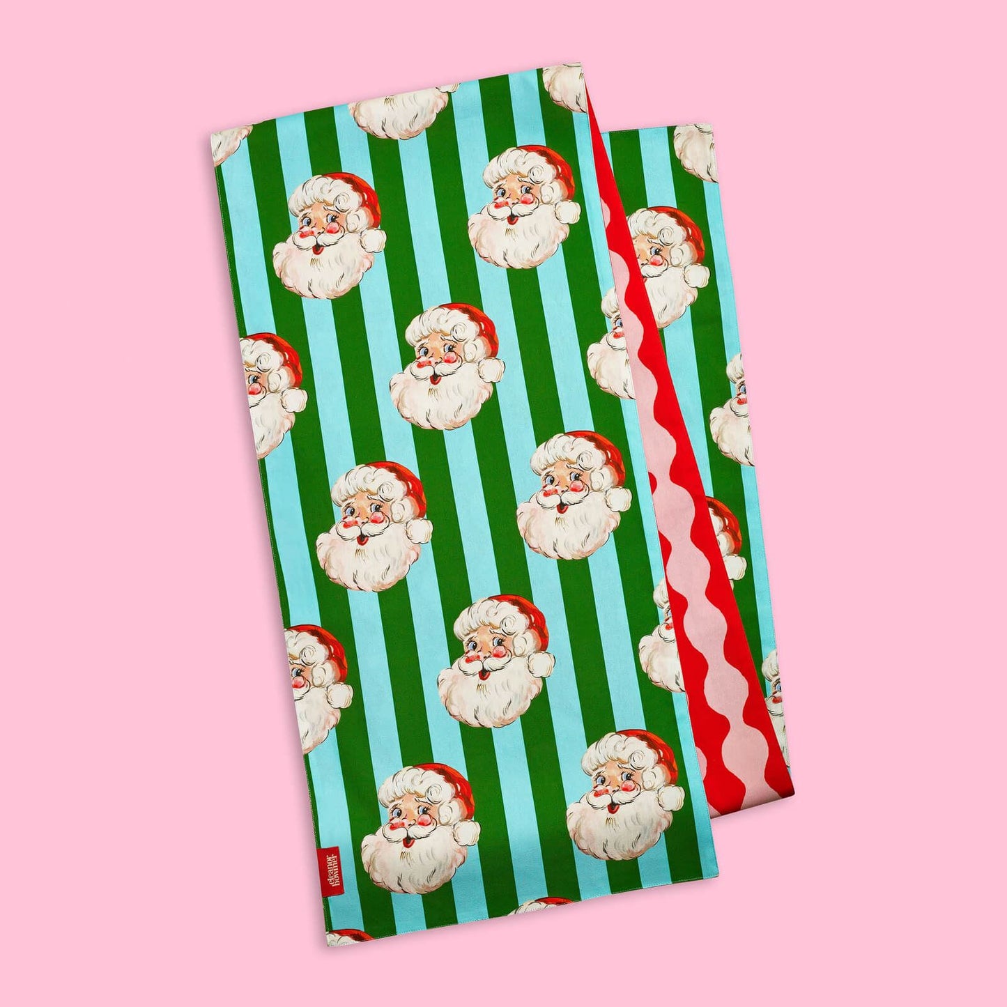 Eleanor Bowmer Santa Cotton Reversible Dining Table Runner Bright - 40x250cm