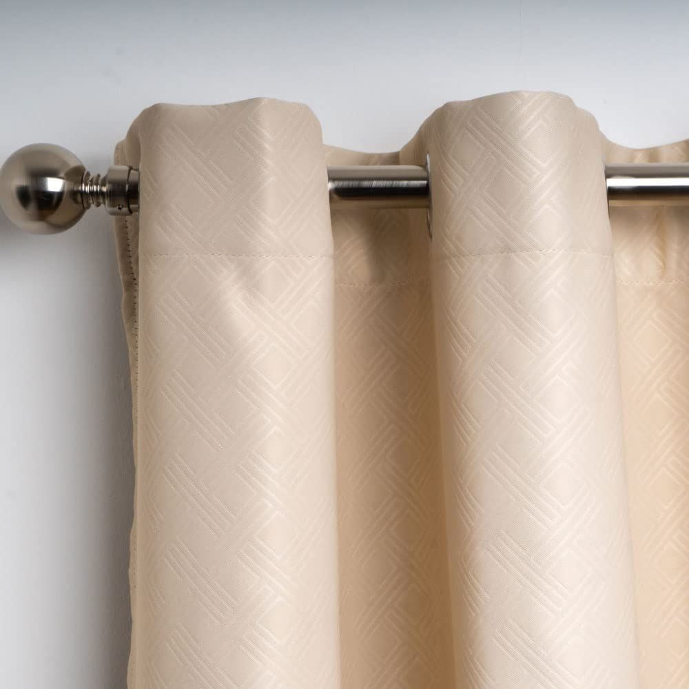 Diamond Cream Eyelet Curtains