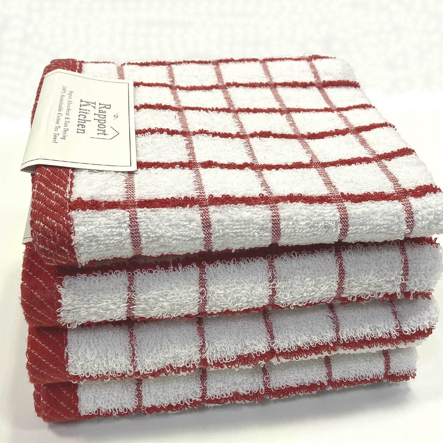 Luxury Terry Red Kitchen Towel