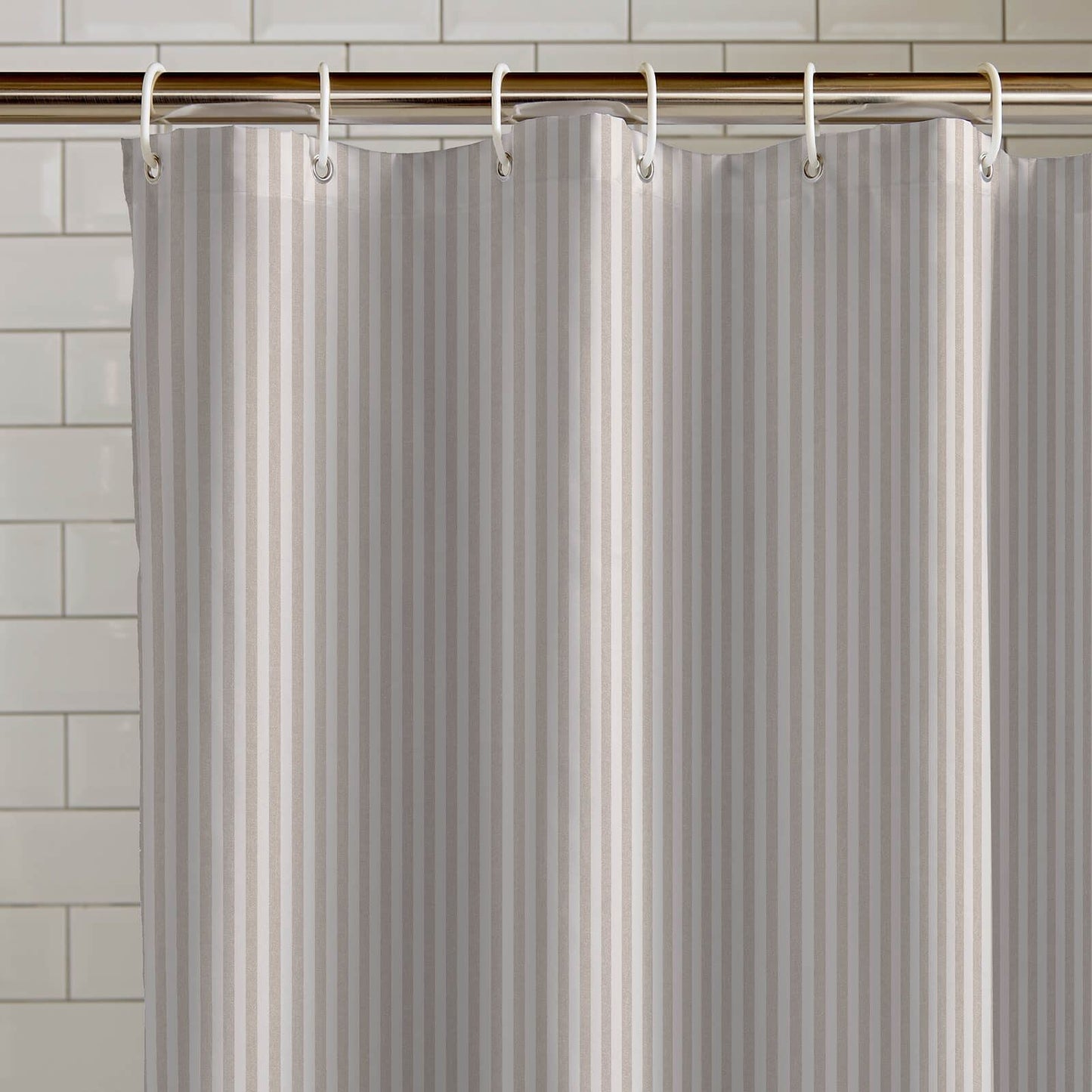 Timeless Stripe 180x180cm Shower Curtain Natural