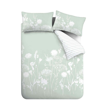 Meadowsweet Floral Green Duvet Cover Set