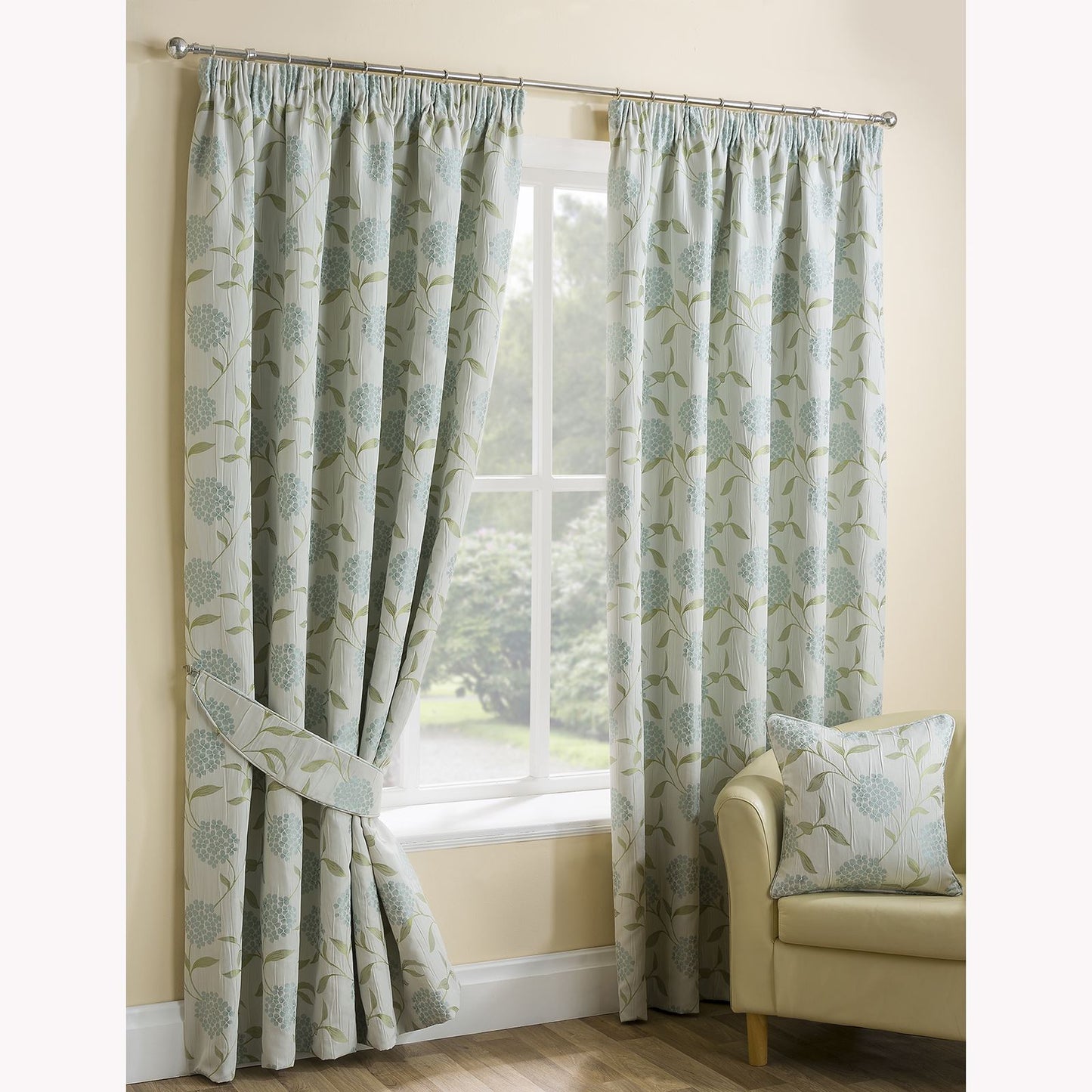 Paloma Duckegg Pencil Pleat Curtains