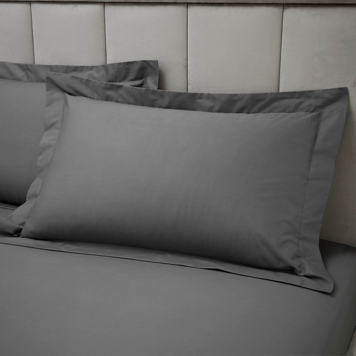 180TC Egyptian Cotton Charcoal Grey Oxford Pillowcase