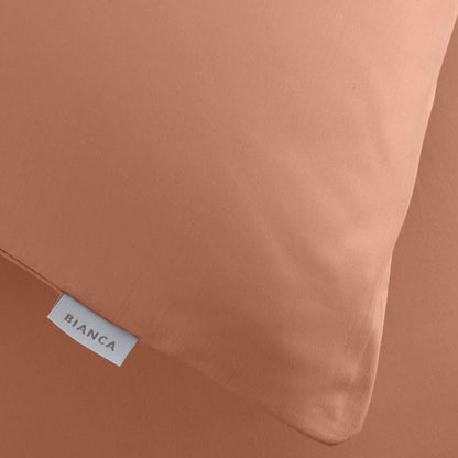 200 Thread Count Cotton Percale Clay Pillow case Pair with envelope closure