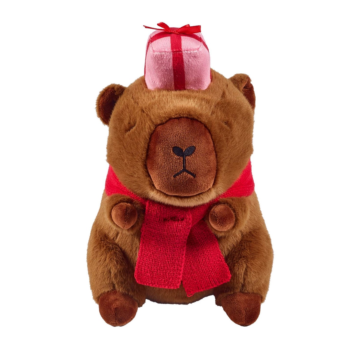 Catherine Lansfield Christmas Capybara 3D Shaped Cushion Pink