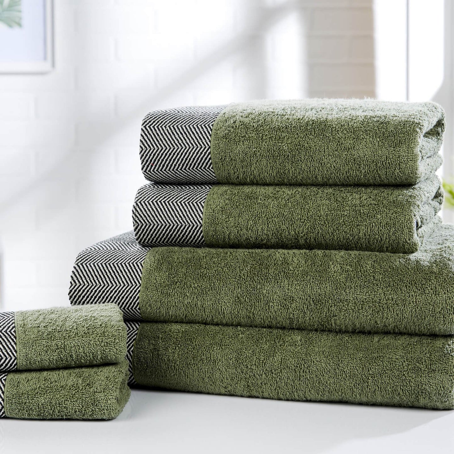 Tidal Sage Green Face Towel