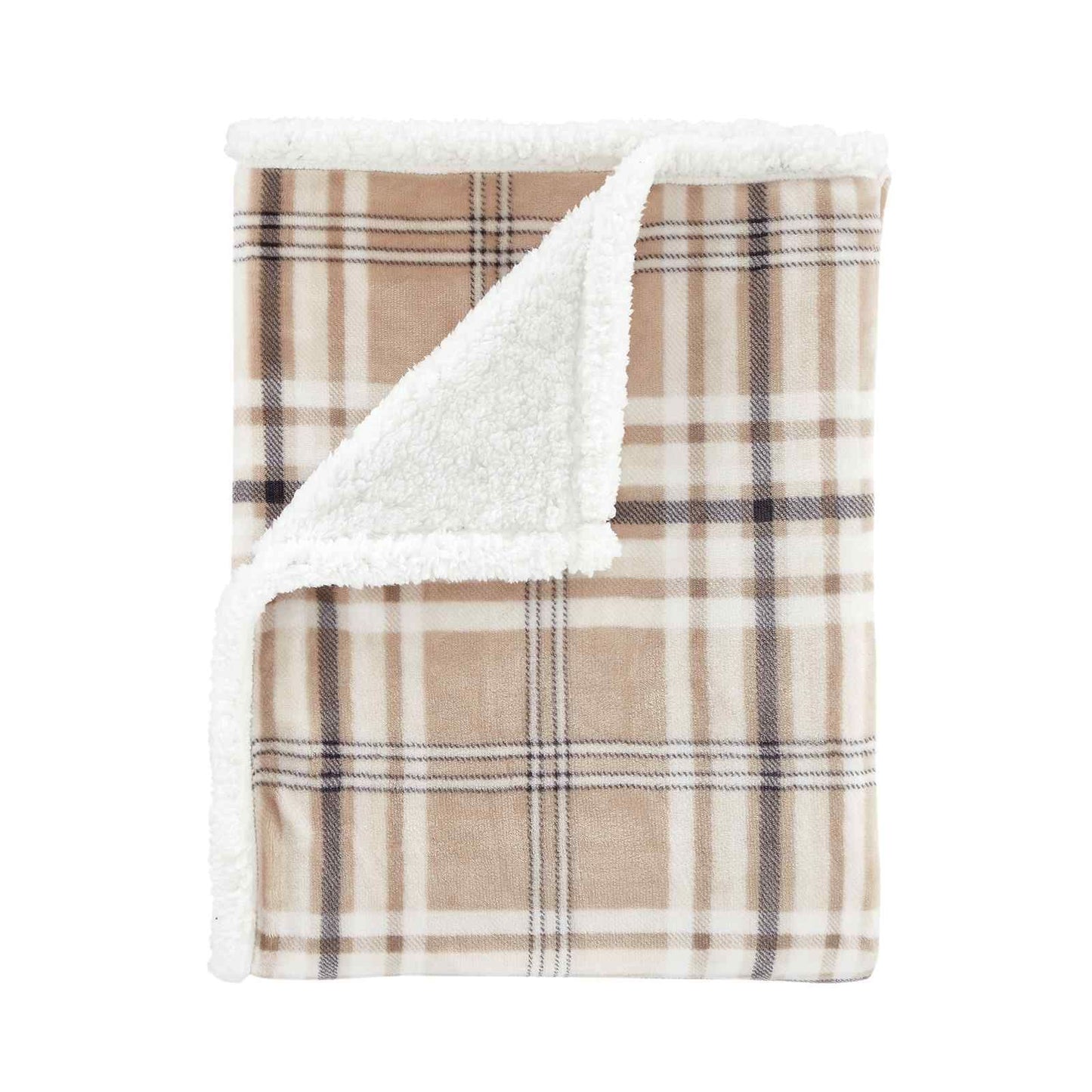 Kelso Check Natural Blanket Throw