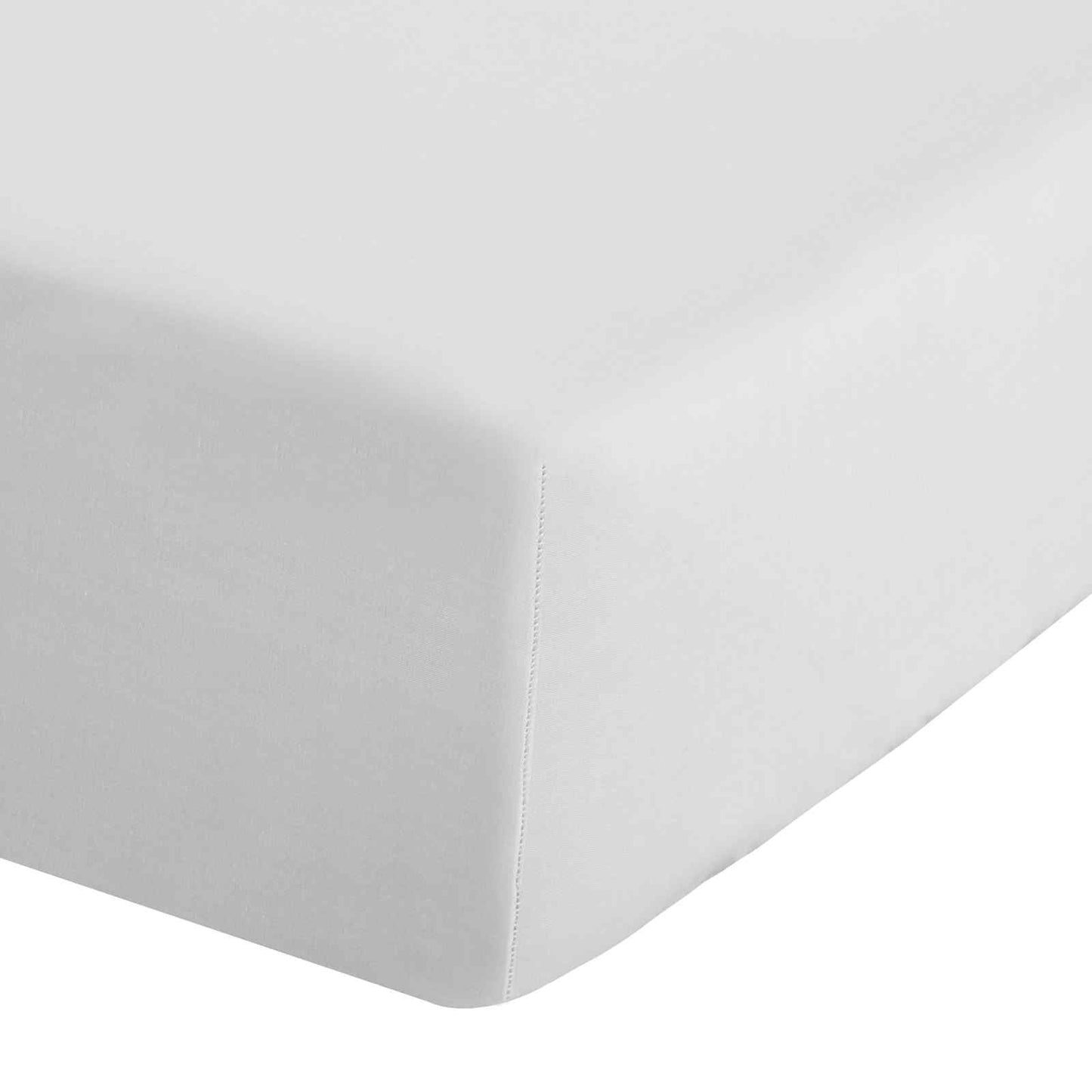 Easy Iron Percale White Fitted Sheet