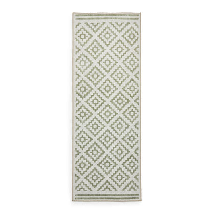 Coral H1058 Green Modern Washable Rug