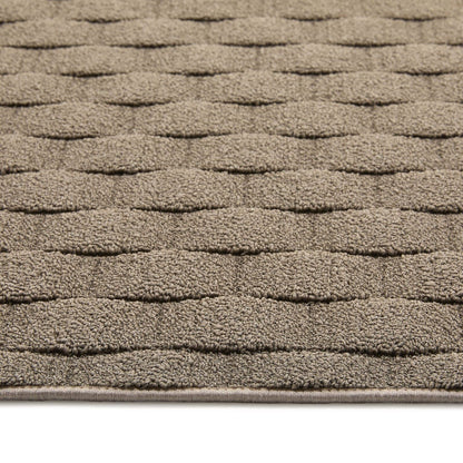 My Mat Sculptured Washable Basketweave Mink Rug