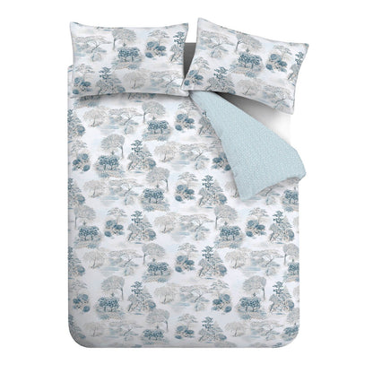 Japanese Garden Sea Spray Blue Duvet Cover Set