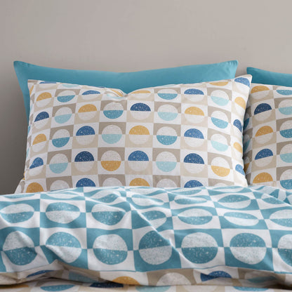 Hans Retro Spot Blue Duvet Cover Set