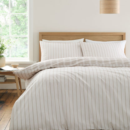 Ashford Stripe Natural Duvet Cover Set