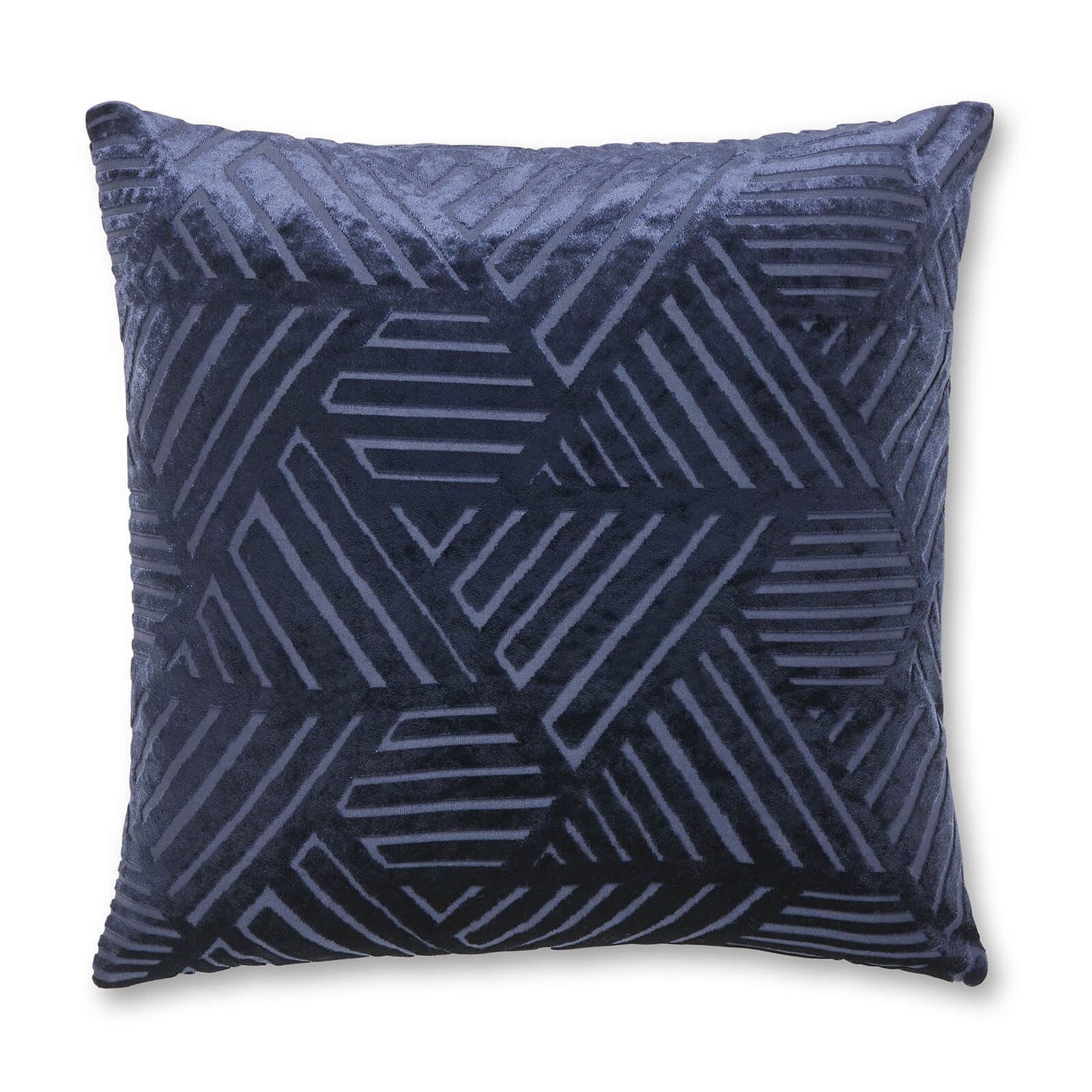 Geo Cut Navy Filled Cushion