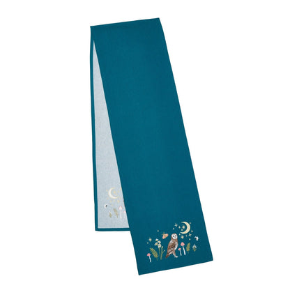 Catherine Lansfield Enchanted Twilight Animals Cotton Dining Table Runner Green - 33x220cm