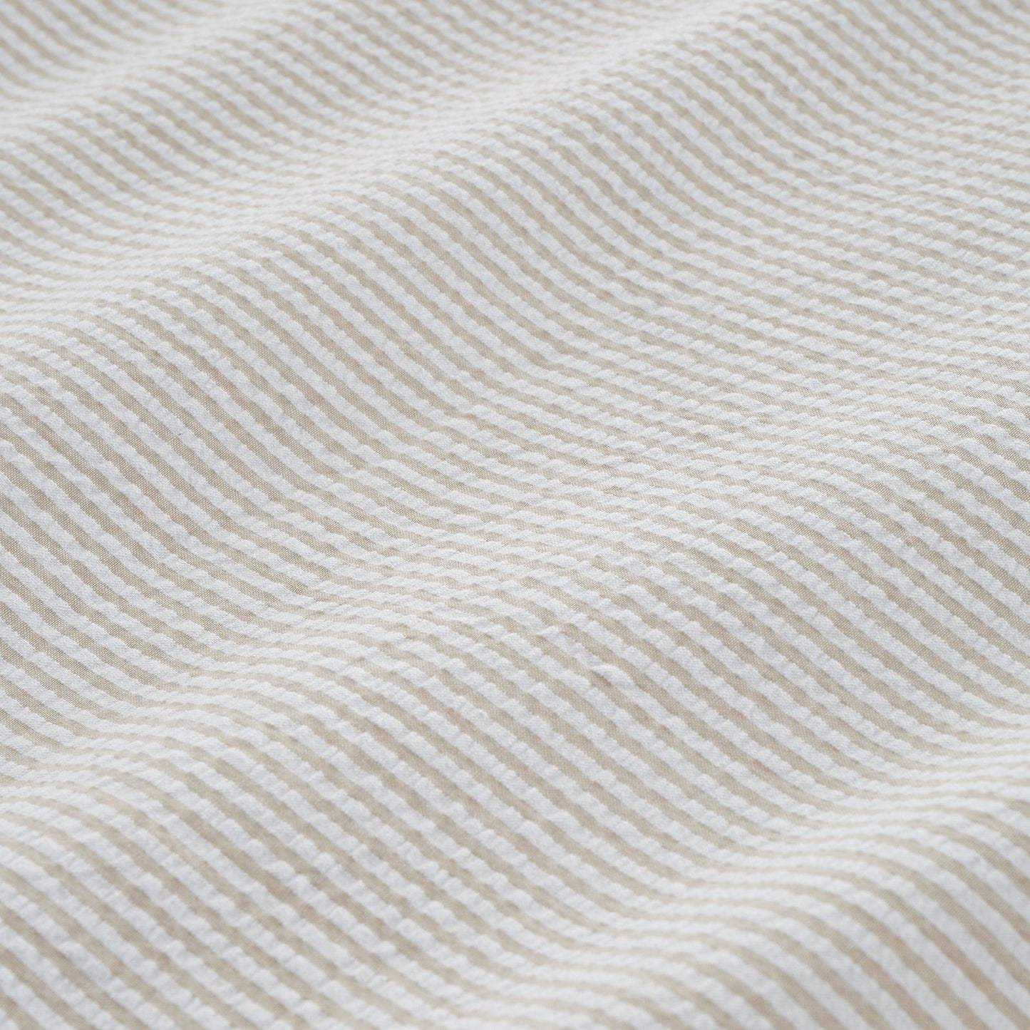 Bianca Seersucker Woven Stripe Natural Duvet Cover Set