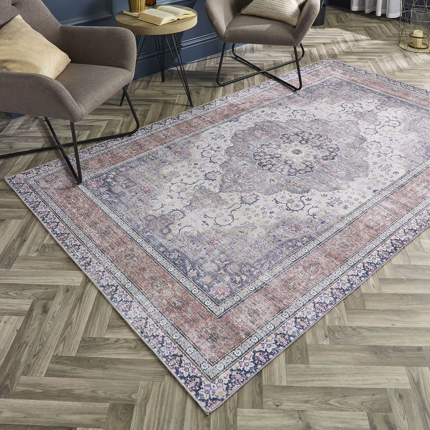 Washable Hug Croft Multi Traditional Rugs