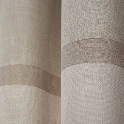 Melville Woven Texture Natural Eyelet Curtains