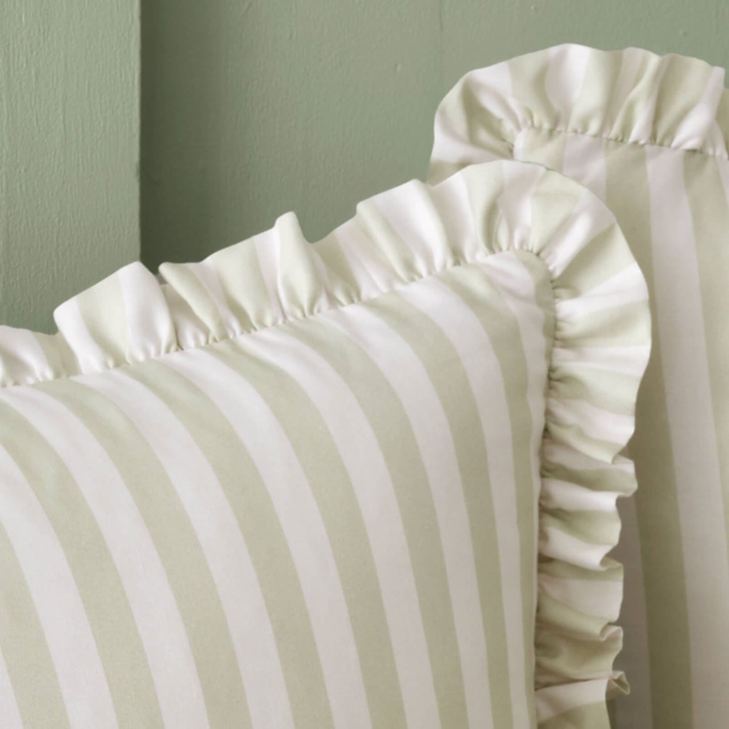 Cath Kidston Canopy Stripe Cotton Pillowcase Pair Green