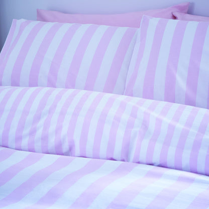 Stripe Tease White/Pink Duvet Set