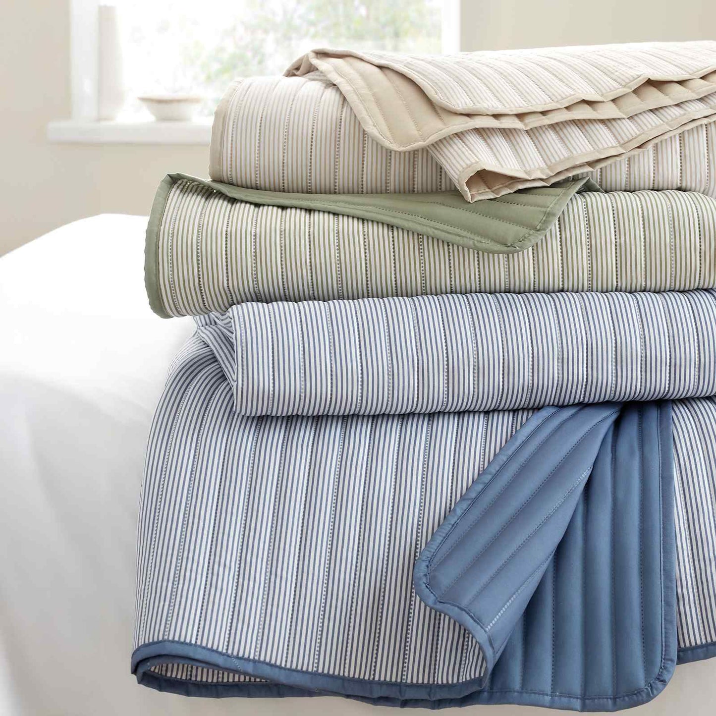 Stripe Blue Bedspread