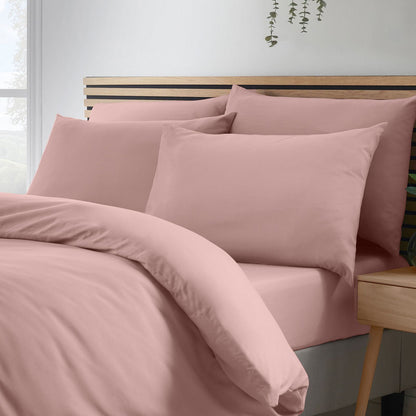 Catherine Lansfield So Soft Non Iron Blush Pink Duvet Cover Set