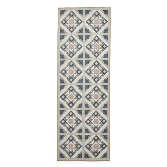 Victoria H1187 Grey/Orange Washable Rug