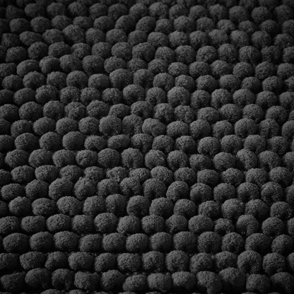Bianca Aspen Bobble Black  - Bath Mat
