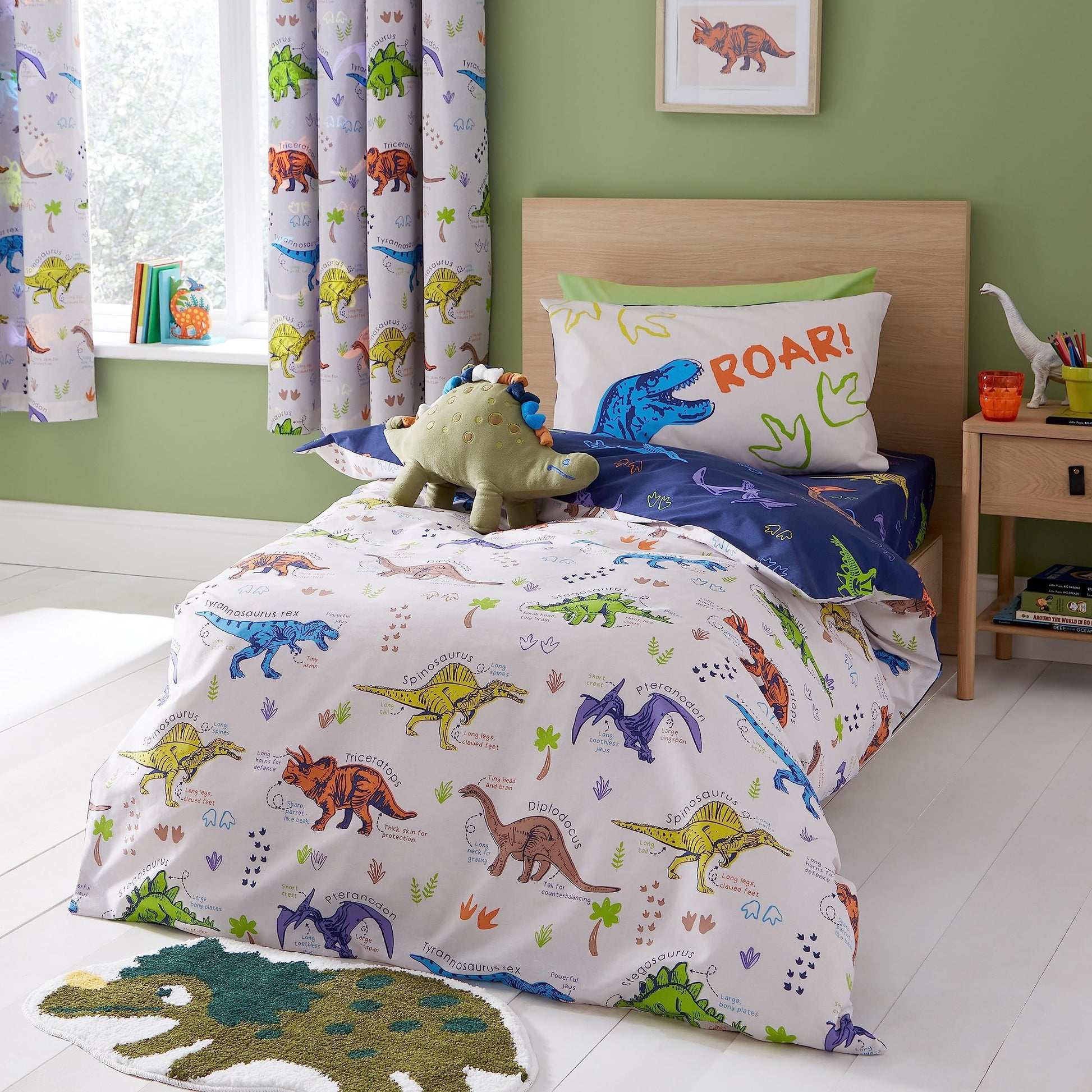 Prehistoric Dinosaurs Natural Kids Duvet Set