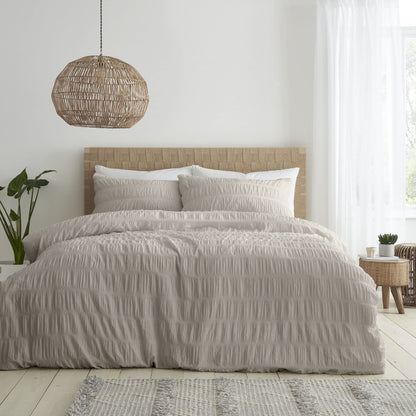 Seersucker Natural Duvet Set