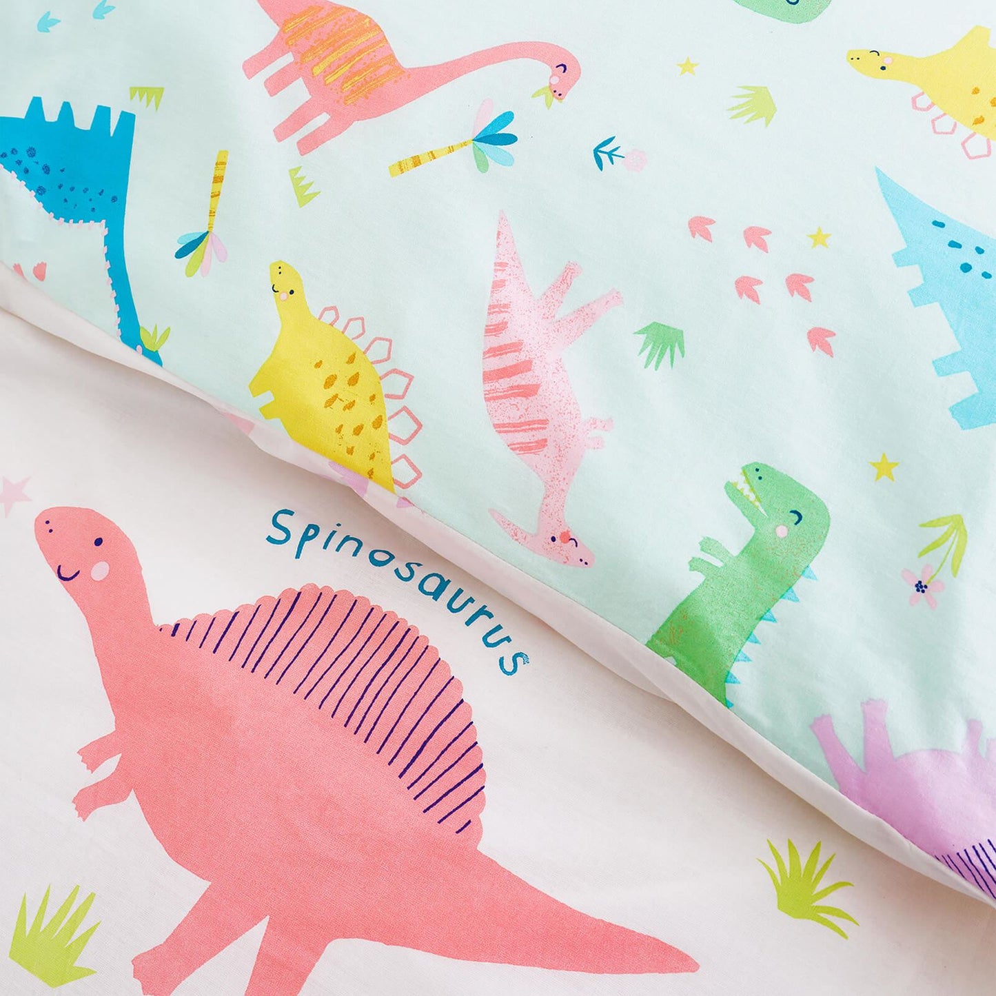 Dinosaur Friends Natural Duvet Cover Set