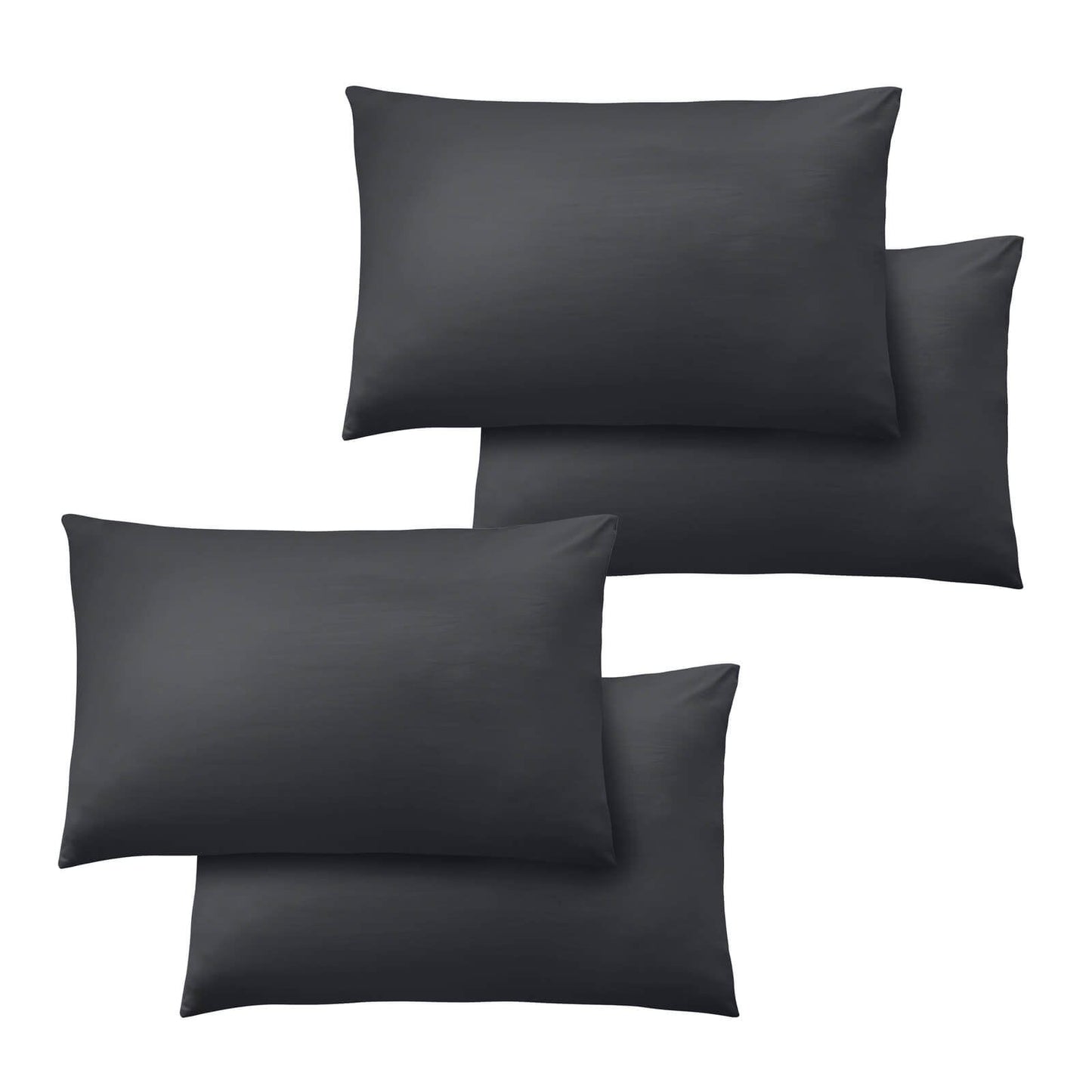 Catherine Lansfield So Soft Non-Iron Standard Pack of 4 Pillowcases Black