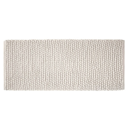 Aspen Bobble White Bath Runner - 50x120 cm