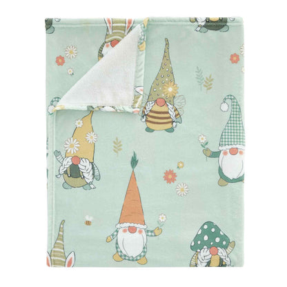 Spring Gonks Mint Green Blanket Throw