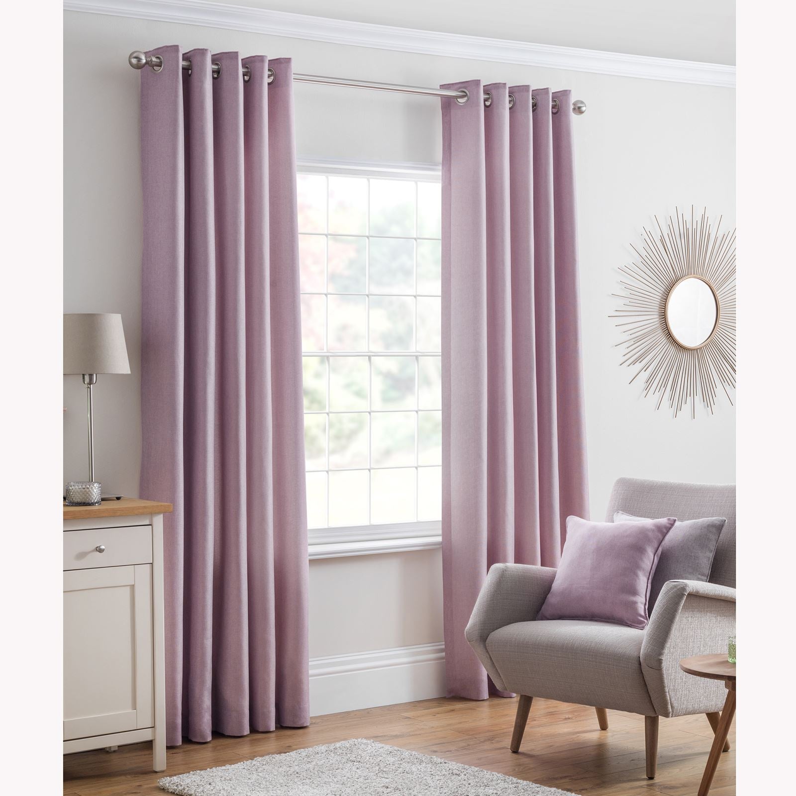 Versailles Heather Eyelet Curtains