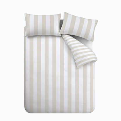 Cove Stripe Natural Duvet Cover Set