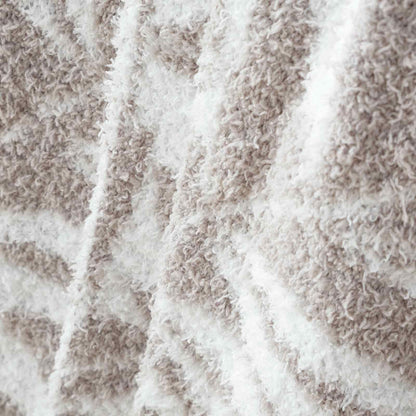 So Soft Sorrel Leaves Natural Blanket Throw