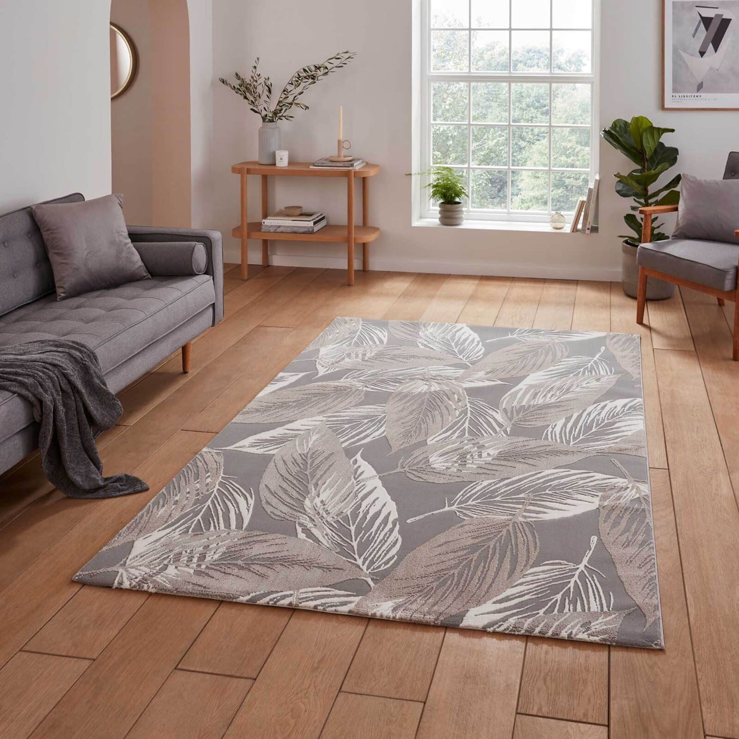 Flores 1925 Grey Modern Rug