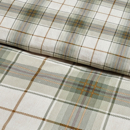 Catherine Lansfield Troon Checked Bedding Duvet Cover Set Green