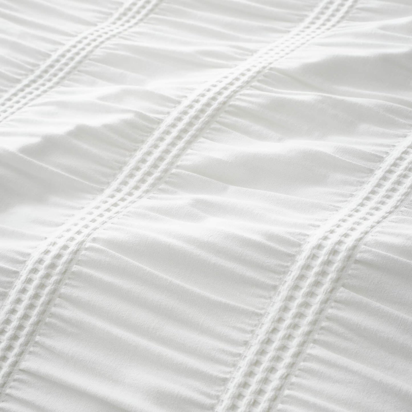 Pineapple Elephant Waffle Seersucker Bedding Duvet Cover Set White