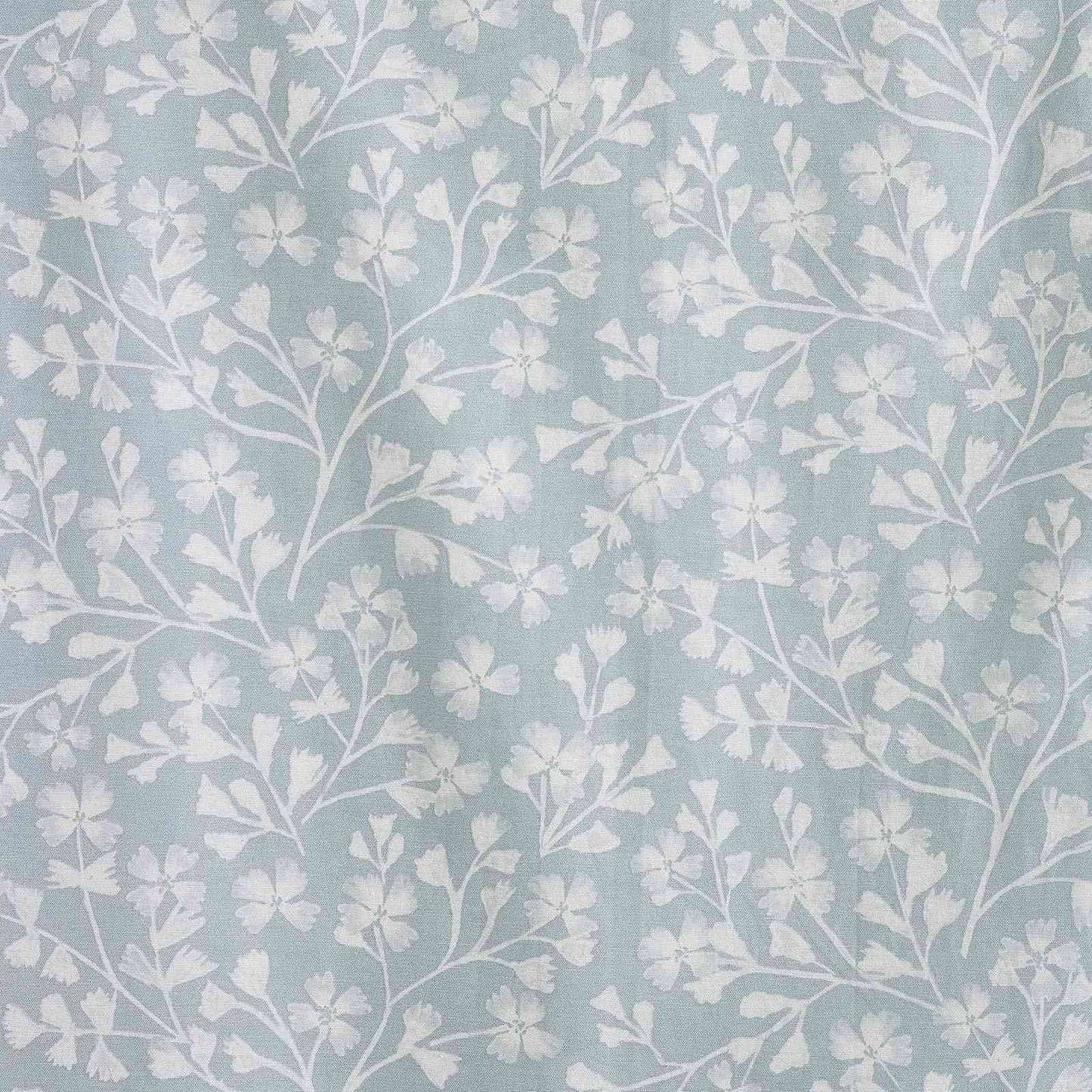 Brooke Floral Duck Egg Curtains Two Panels