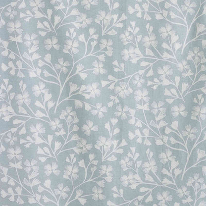 Brooke Floral Duck Egg Curtains Two Panels
