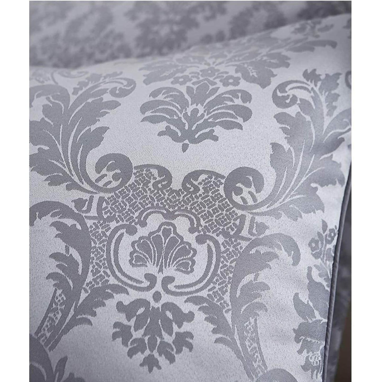 Damask Jacquard Silver Duvet Set