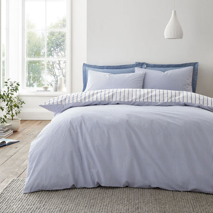 Bianca Hampton Stripe Blue Duvet Cover Set