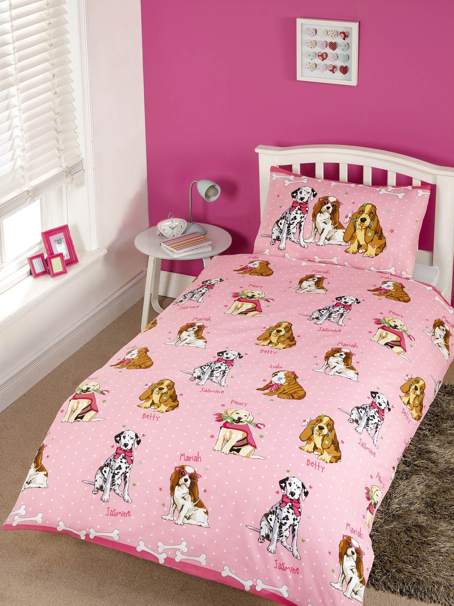 Doggies Pink Duvet Set