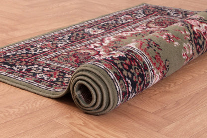 Traditional Poly Lancashire Green Rugs