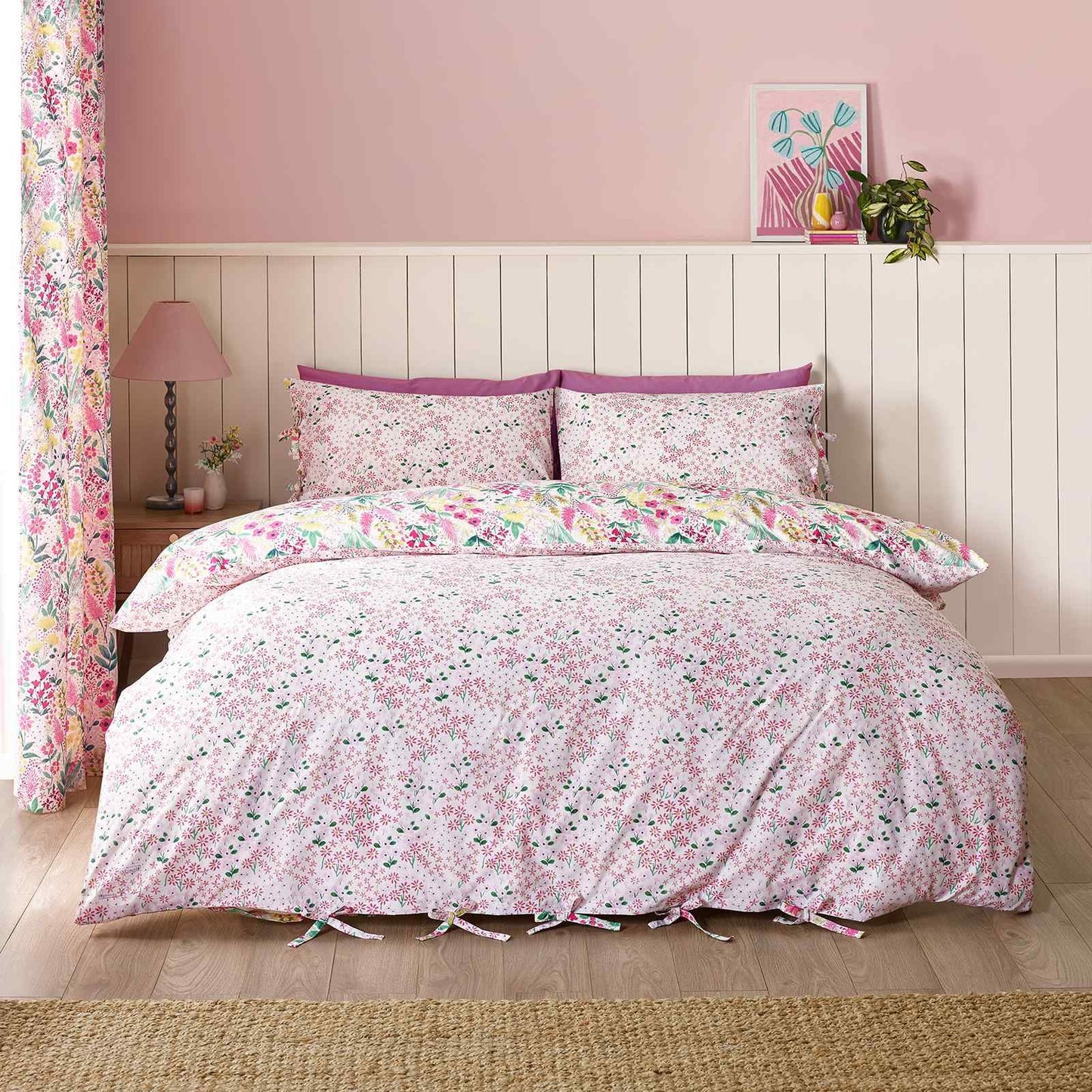 Tilly Floral Pink Duvet Cover Set