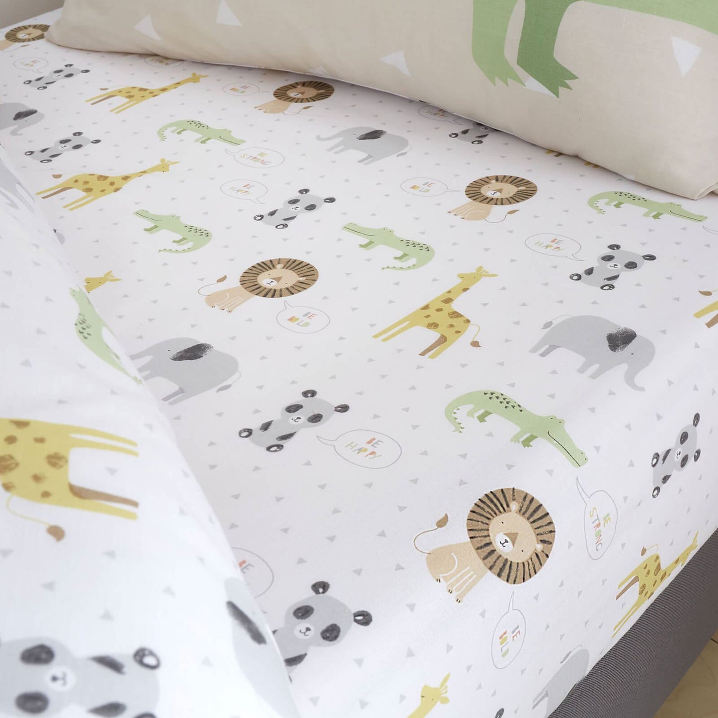 Roarsome Animals Natural Fitted Sheet