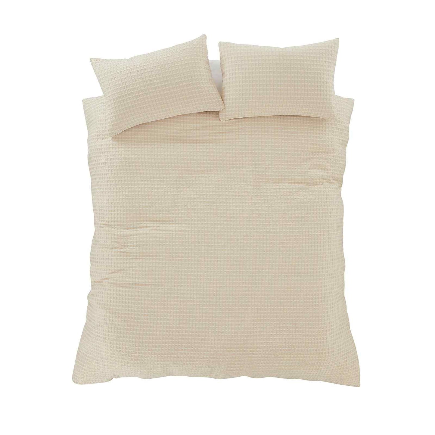 Muscat Waffle Natural Duvet Cover Set