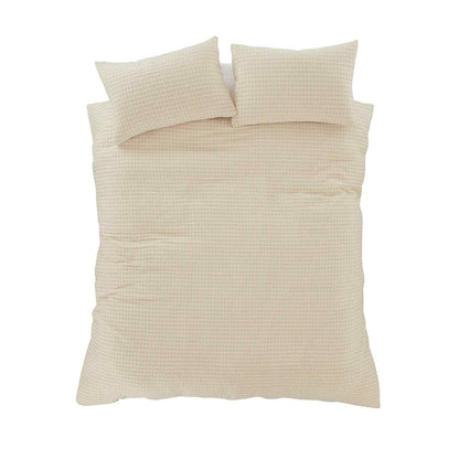 Muscat Waffle Natural Duvet Cover Set